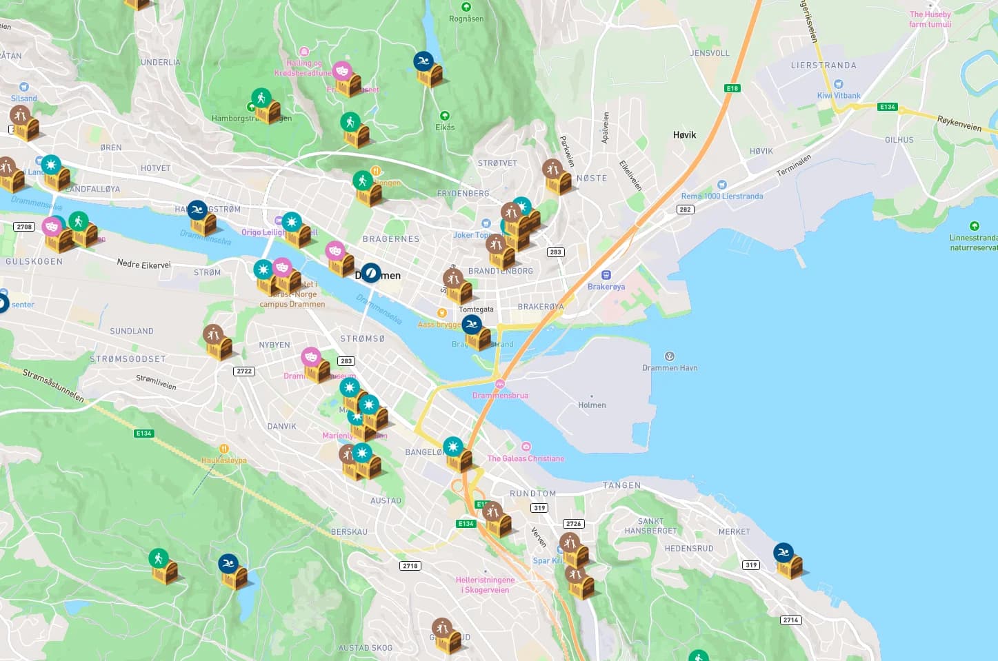 Opplevelsesbanken, lokasjonsbasert app for Sparebanken Øst